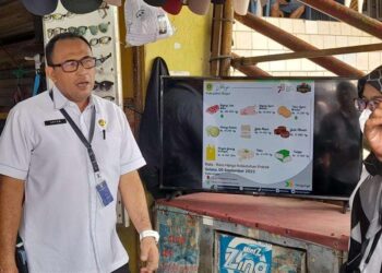 Disdagin Sosialisasikan Rencana Pemasangan Informasi Harga Bahan Pokok di Pasar