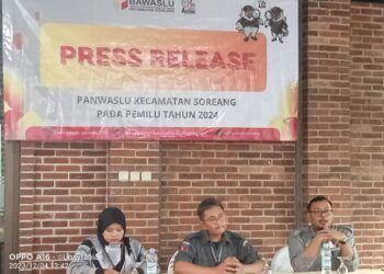 Press Release Panwaslu Kec Soreang di Rumah Sadu Soreang Kab Bandung