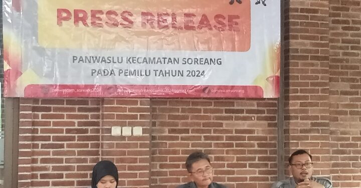 Press Release Panwaslu Kec Soreang di Rumah Sadu Soreang Kab Bandung