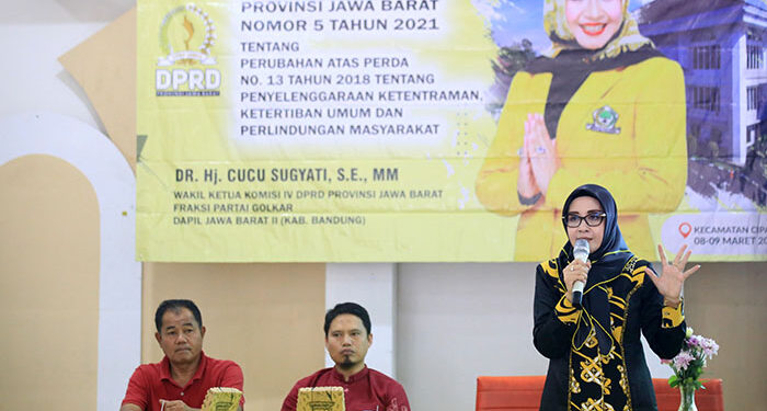 Ajak Tertib Menjaga Lingkungan, Cucu Sugyati Sebarluaskan Perda Trantibum Linmas