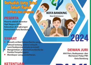 Meriahkan HJKB ke 214 Pokja PWI Kota Bandung Menggelar Lomba Karya Tulis Jurnalistik
