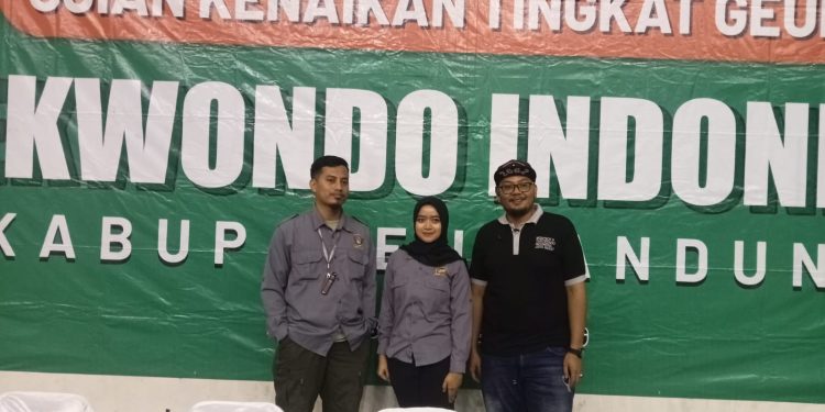 Pengcab Taekwondo Kab Bandung Gelar Ujian Kenaikan Tingkat di Gedung Indoor Si Jalak Harupat Soreang Kab Bandung