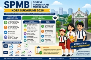 Disdikbud Kota Sukabumi Rilis Jadwal SPMB 2026 SD–SMP, Pendaftaran Dimulai 15 Juni