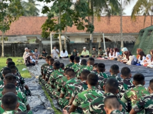 Tasyakuran di Sukajaya, Yon TPP 336/Merak Sakti Perkuat Silaturahmi Bersama Warga