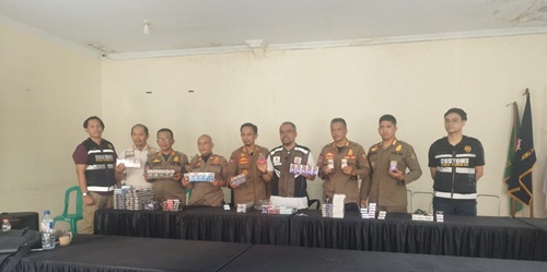 Satpol PP Kota Sukabumi Sita Lebih dari 7.000 Batang Rokok Ilegal dalam Operasi Gabungan