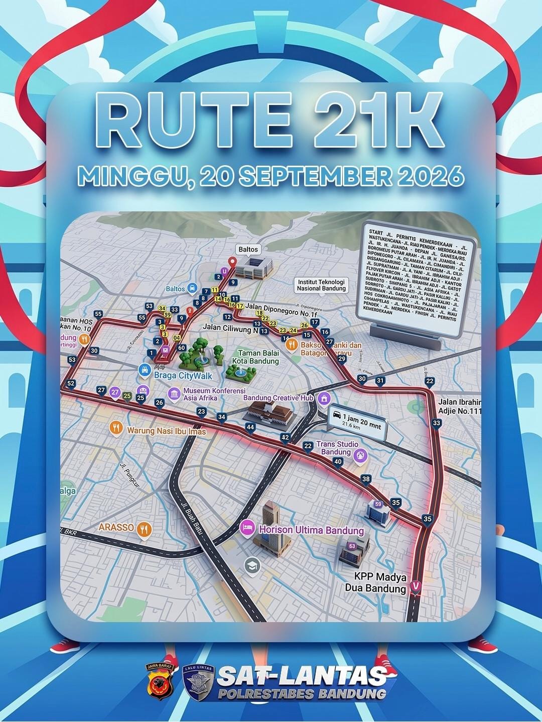 Pocari Sweat Run Bandung 2026 Digelar Dua Hari, Simak Rute 10K dan Half Marathon