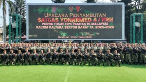 Pangdam Siliwangi Sambut Prajurit Purna Tugas, Satgas Yonarmed 4 Gagalkan Puluhan Kasus di Perbatasan