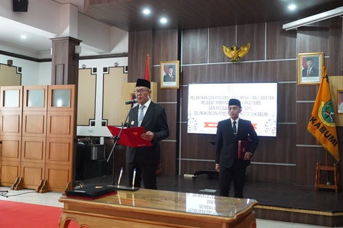 Dua Pejabat Eselon II Kota Sukabumi Resmi Dilantik, Wali Kota Beri Pesan Tegas